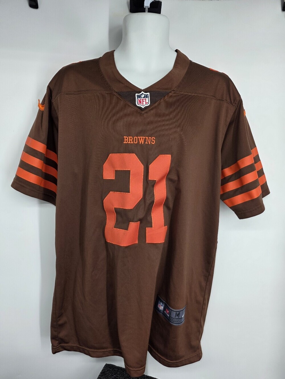 Nike Denzel Ward Cleveland Browns #21 Jersey Mens M Medium Brown NFL Player